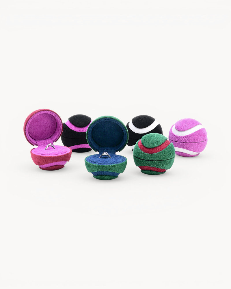 Theiaura Velvet Tennis Ball Ring Box - THEIAURA & CO.