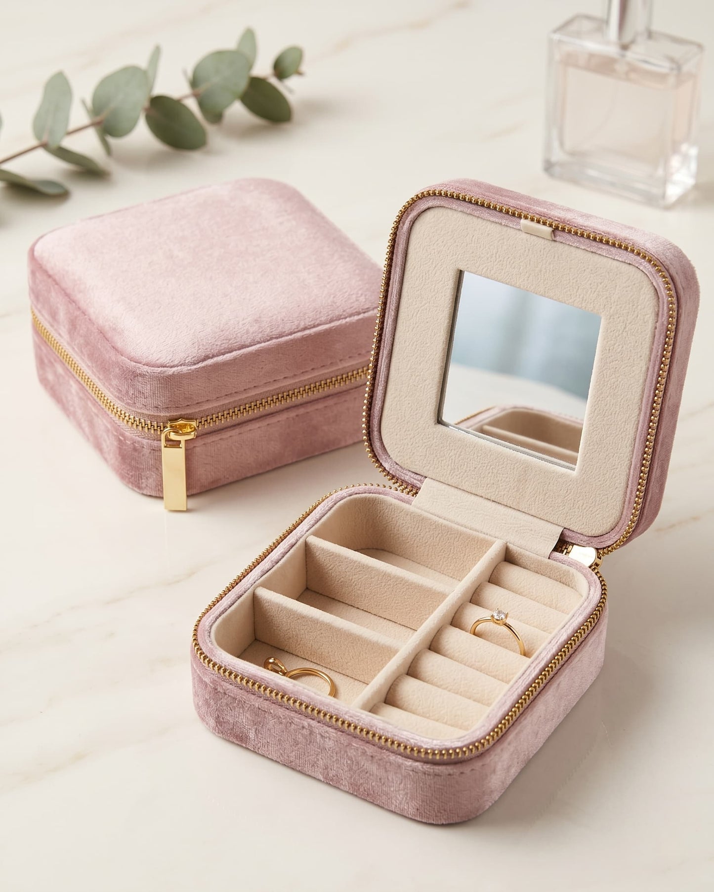 Theiaura Velvet Travel Jewelry Case - THEIAURA&CO.