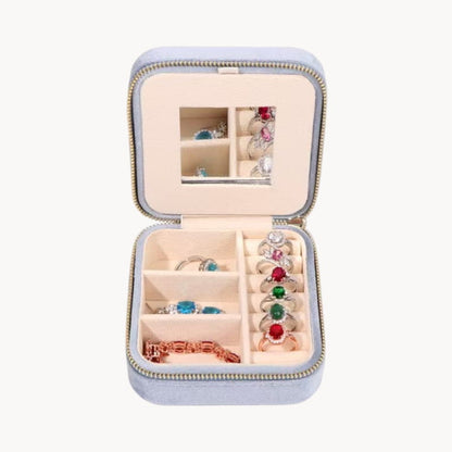 Theiaura Velvet Travel Jewelry Case