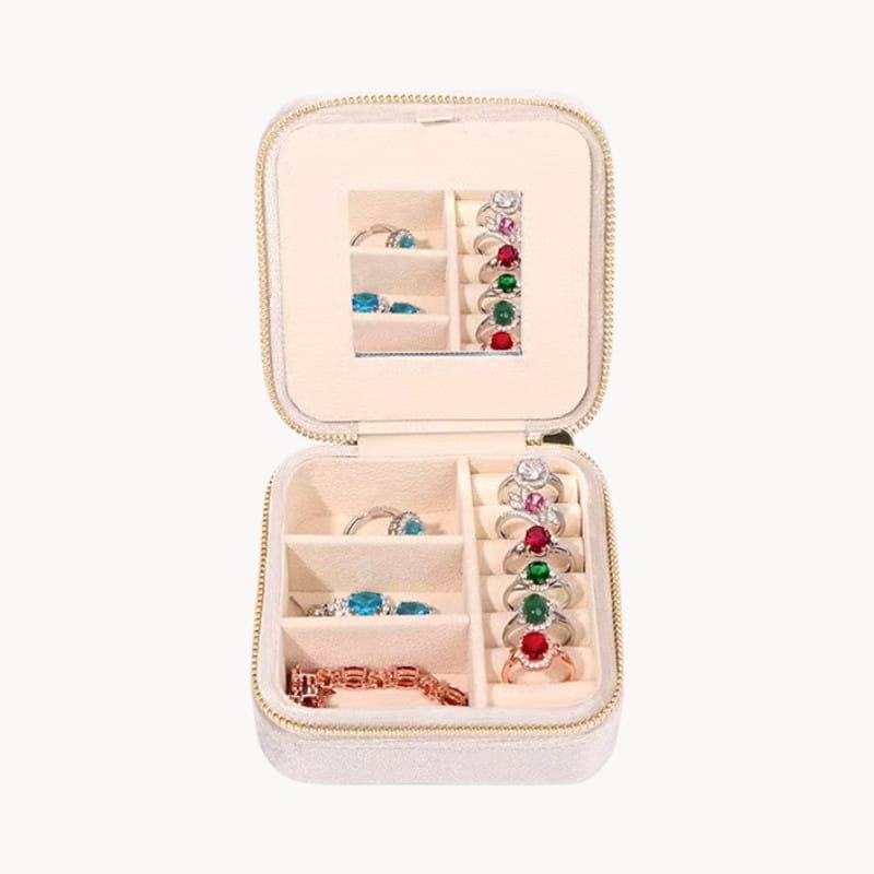 Theiaura Velvet Travel Jewelry Case