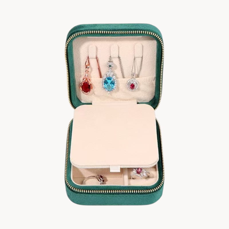 Theiaura Velvet Travel Jewelry Case