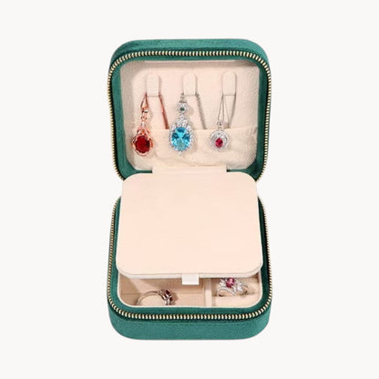 Theiaura Velvet Travel Jewelry Case