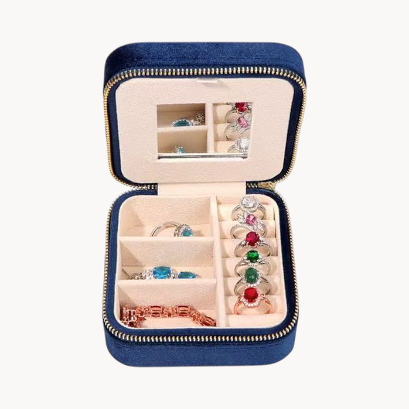 Theiaura Velvet Travel Jewelry Case