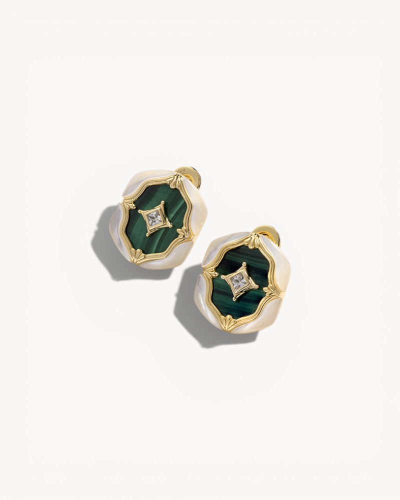 Theiaura Verde Grace Stud Earrings - THEIAURA&CO.