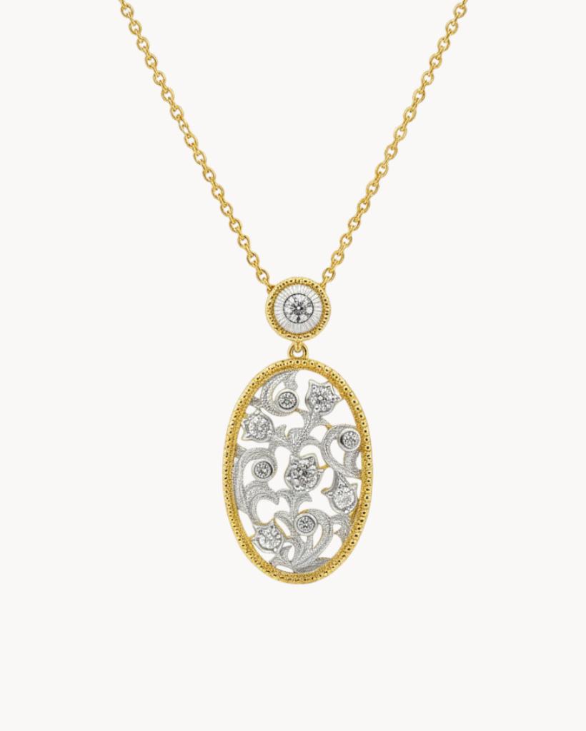 Theiaura Verdelle Oval Pendant Necklace - THEIAURA&CO.