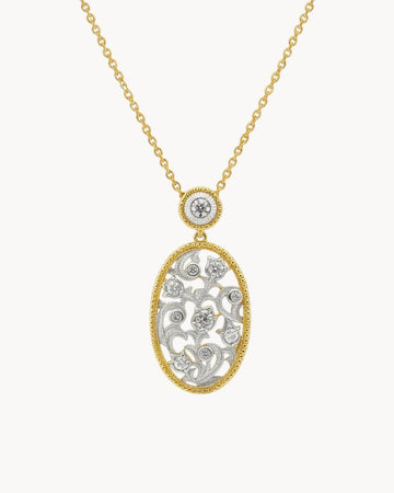 Theiaura Verdelle Oval Pendant Necklace - THEIAURA&CO.