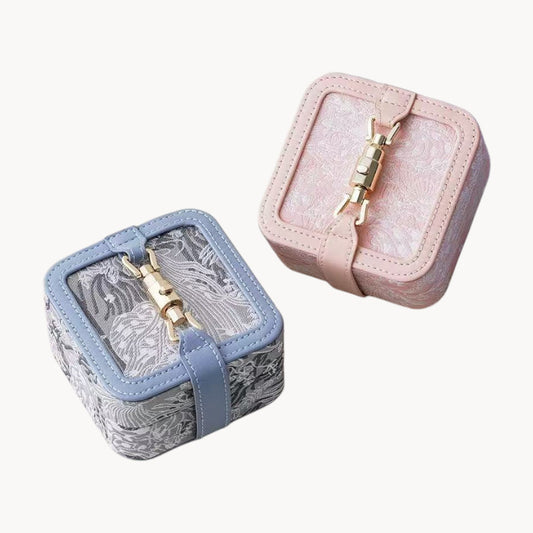 Theiaura Vintage Jacquard Jewelry Case