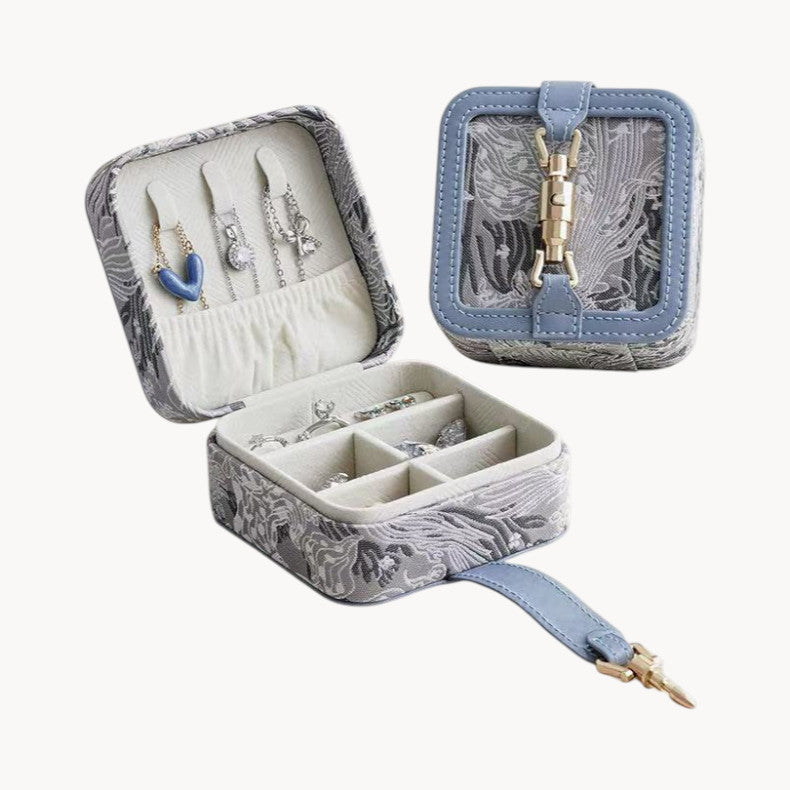 Theiaura Vintage Jacquard Jewelry Case