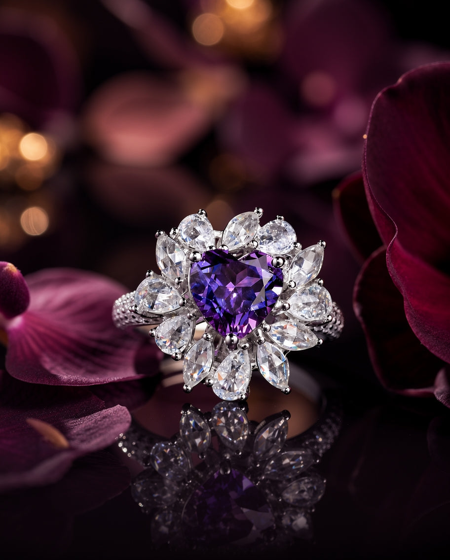 Theiaura Violet Sunheart Ring - THEIAURA & CO.