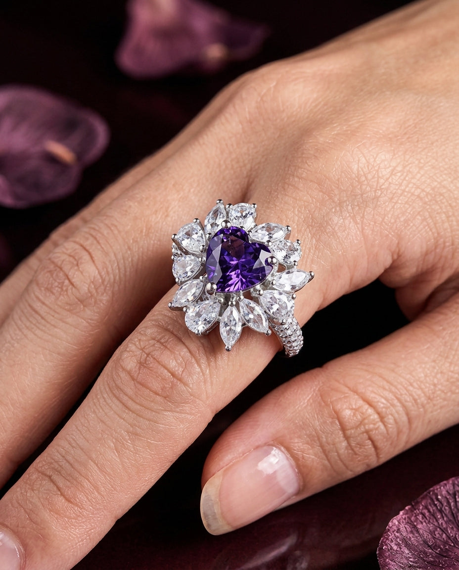 Theiaura Violet Sunheart Ring