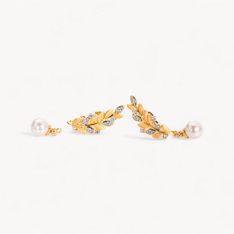 Theiaura Wheat Pearl Detachable Earrings