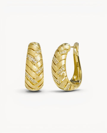 Theiaura Woven Wheat Hoop Earrings - THEIAURA&CO.