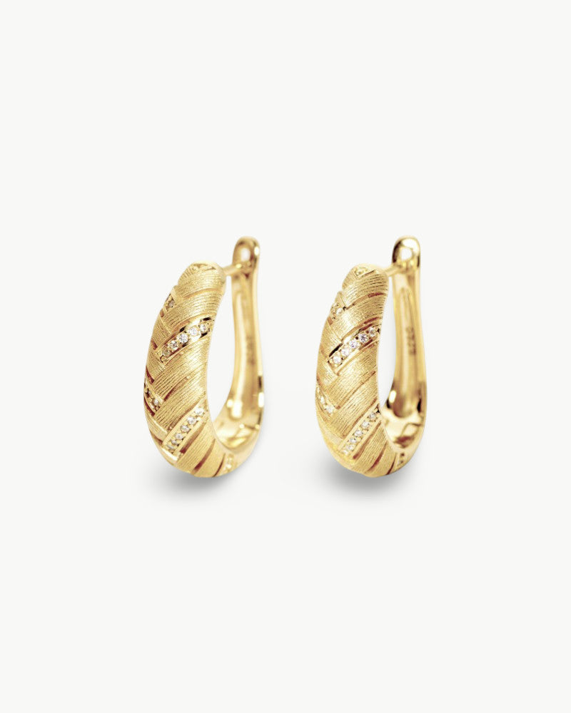 Theiaura Woven Wheat Hoop Earrings - THEIAURA&CO.