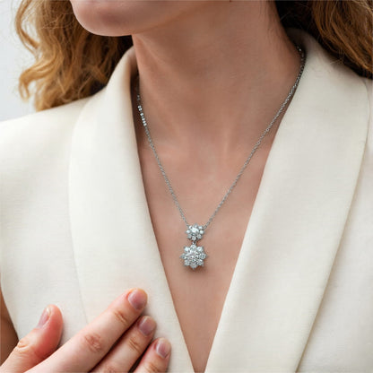 Theiaura lily Moissanite Cluster Pendant Necklace (3.6 Ct.) - THEIAURA&CO.