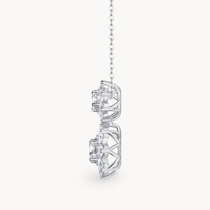 Theiaura lily Moissanite Cluster Pendant Necklace (3.6 Ct.) - THEIAURA&CO.