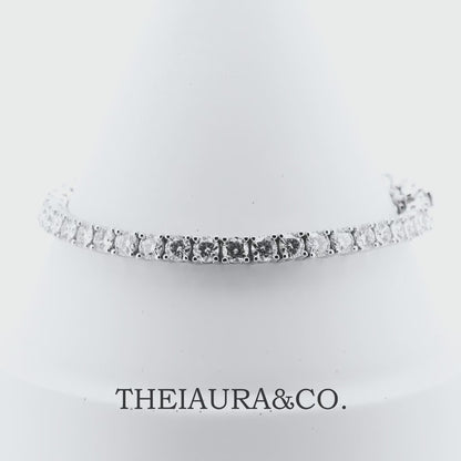 Theiaura 4-Prong Round Moissanite Tennis Bracelet (11.4 - 13.2 Ct. Tw.)