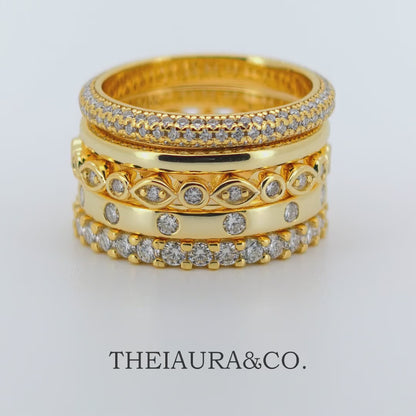 Theiaura Moissanite Ring Stack (2.3 Ct. Tw.)