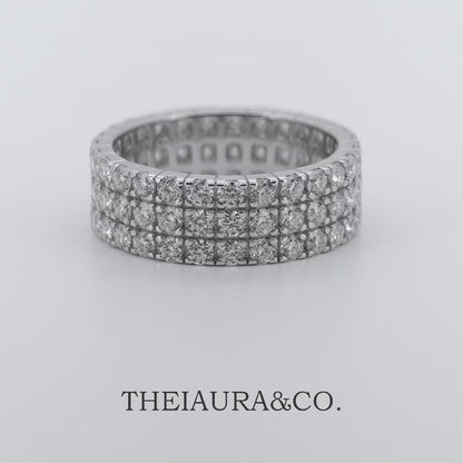 Theiaura Three Row Pavé Moissanite Ring (2.4 Ct. Tw.)