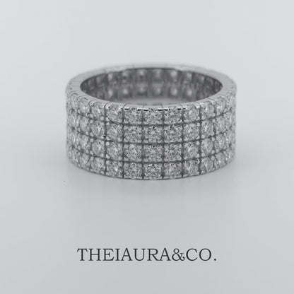 Theiaura Four Row Pavé Moissanite Ring (3.2 Ct. Tw.)