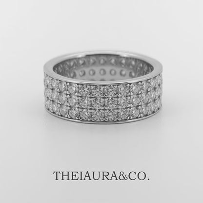 Theiaura Three Row Moissanite Ring (2.6 Ct. Tw.)