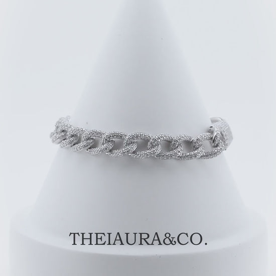 Theiaura Valentina Moissanite Cuban Bracelet - THEIAURA&CO.