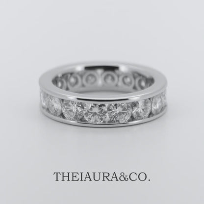 Theiaura Channel Set Round Moissanite Ring (5.1 Ct. Tw.)