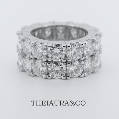 Theiaura Double Row Pavé Moissanite Ring (14.0 Ct. Tw.)